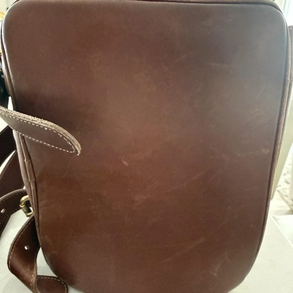 Coach Leather Backpack Vintage 90's British Tan Drawstring‎ Buckle #0519